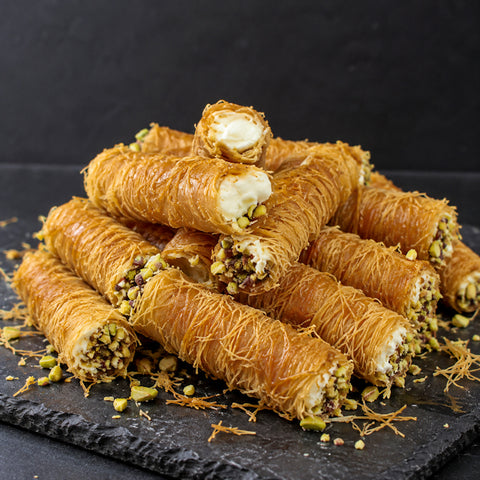 Kadayıf rullīši ar Lotus krēmu
