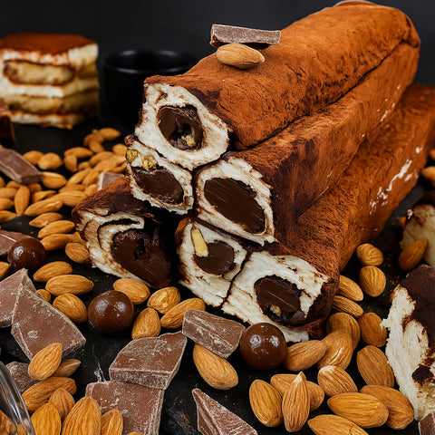 Tiramisu Lokum ar kakao un lazdu riekstiem