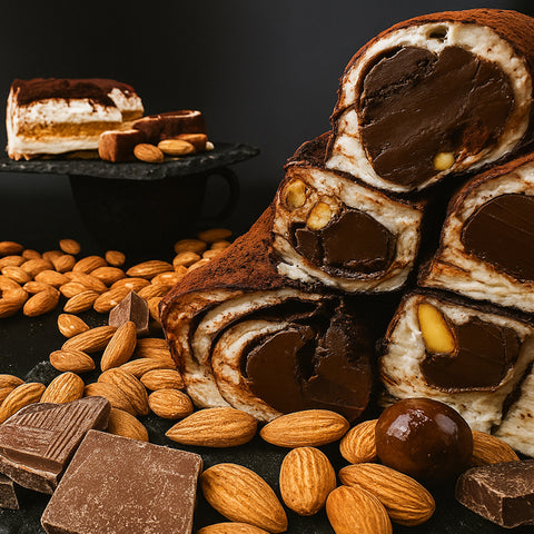 Tiramisu Lokum ar kakao un lazdu riekstiem