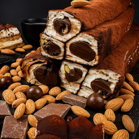Tiramisu Lokum ar kakao un lazdu riekstiem