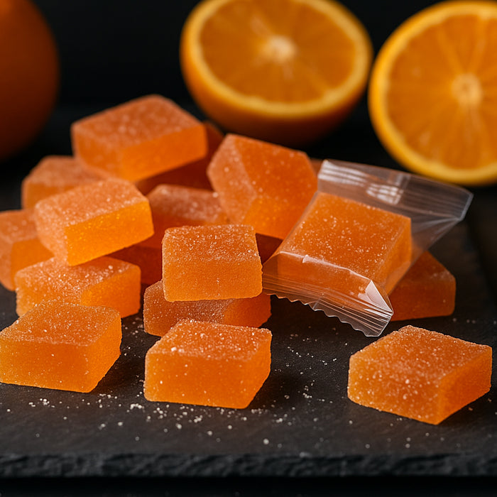 Apelsīnu košļājamās konfektes