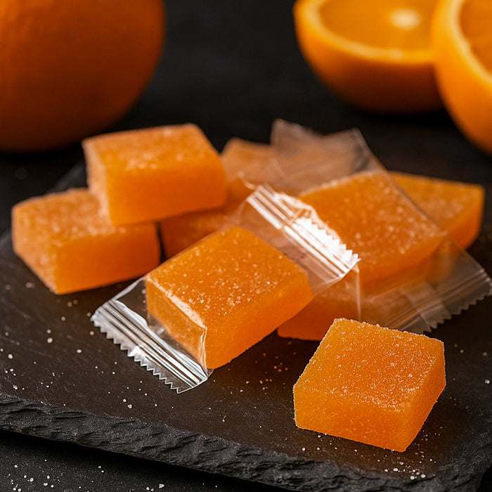 Apelsīnu košļājamās konfektes