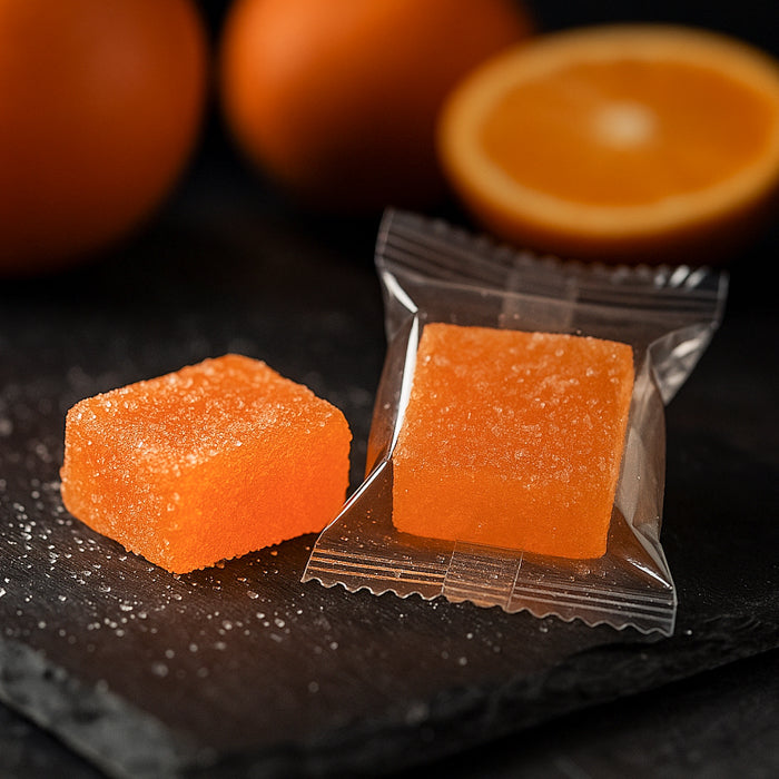 Apelsīnu košļājamās konfektes