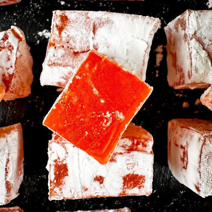 Apelsīnu lukums kubiņos