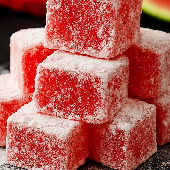 Arbūza lukums kubiņos