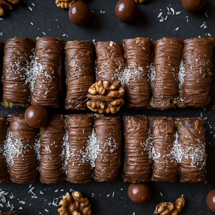 Baklava - šokolādes valriekstu rullīši