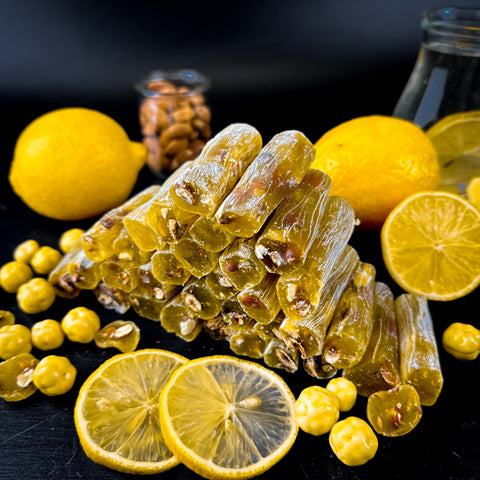 Citronu standziņas ar aprikožu kauliņiem