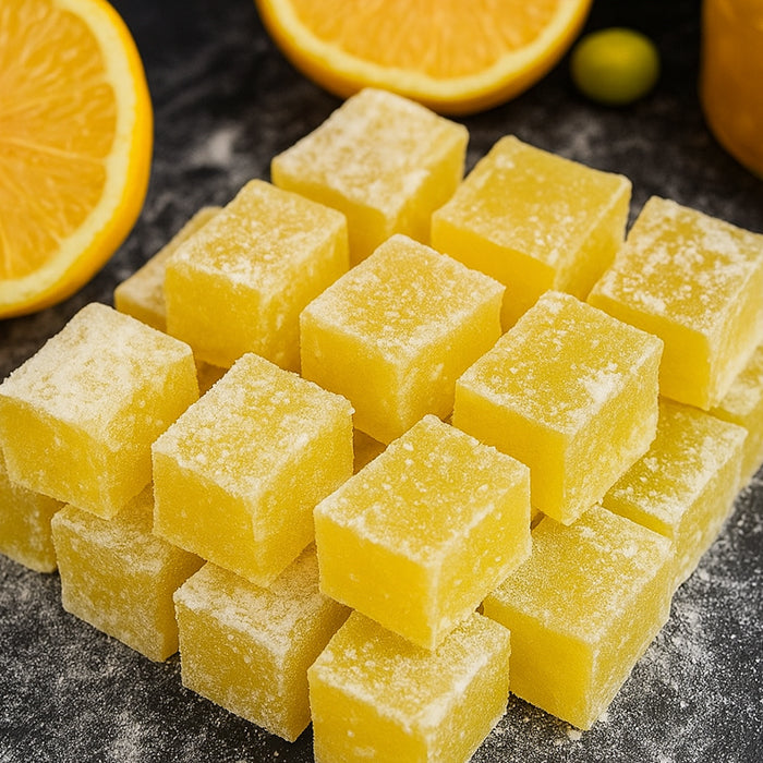 Citronu lukums kubiņos