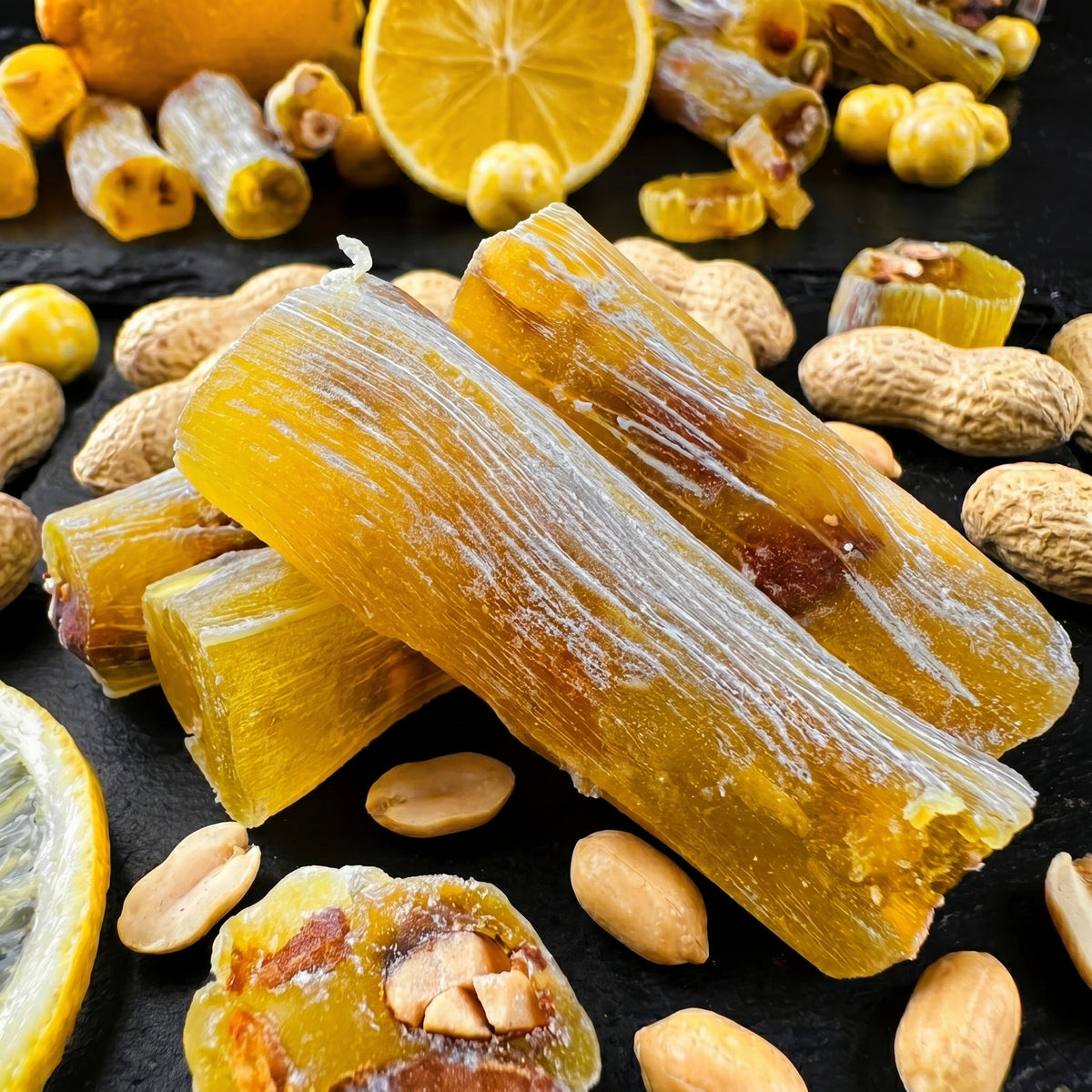 Citronu pirkstiņi ar zemesriekstiem