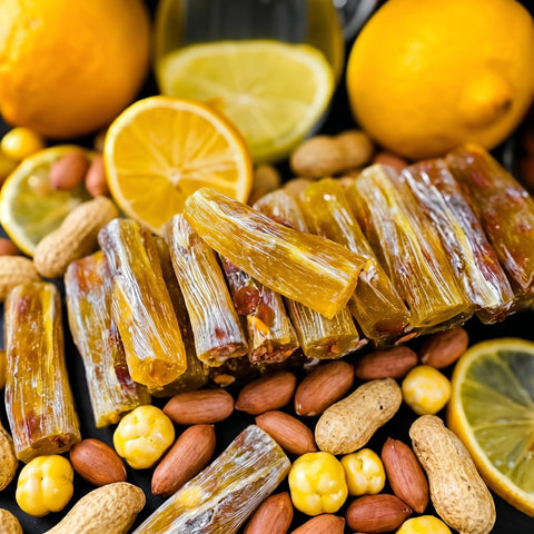 Citronu pirkstiņi ar zemesriekstiem