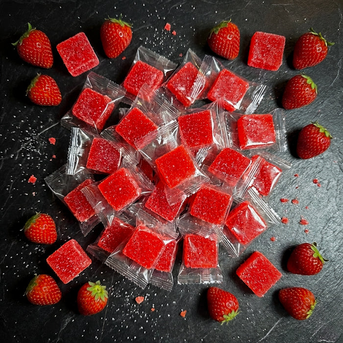 Zemeņu košļājamās konfektes
