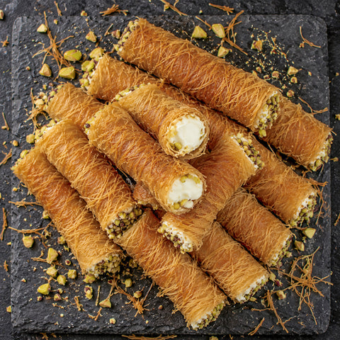 Kadayıf rullīši ar Lotus krēmu