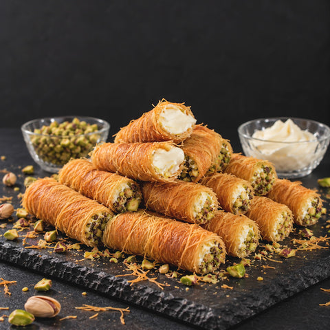 Kadayıf rullīši ar Lotus krēmu