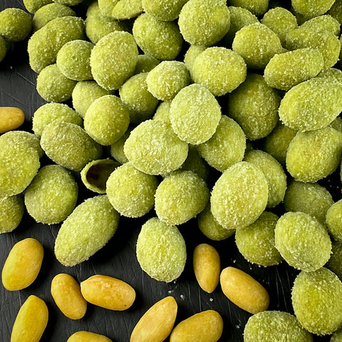 Kraukšķīgi zemesrieksti wasabi glazūrā