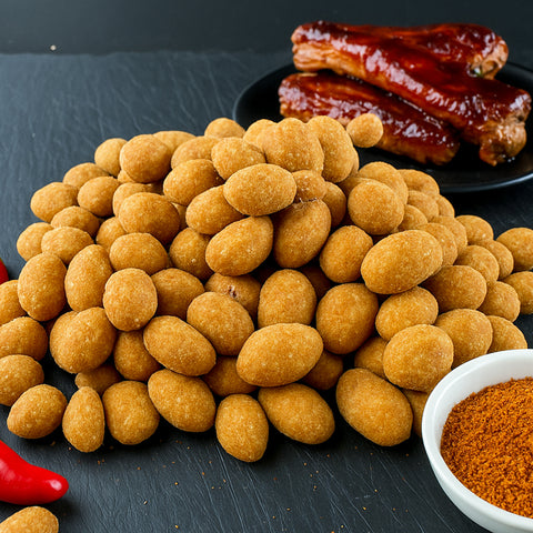 Kraukšķīgi zemesrieksti BBQ glazūrā