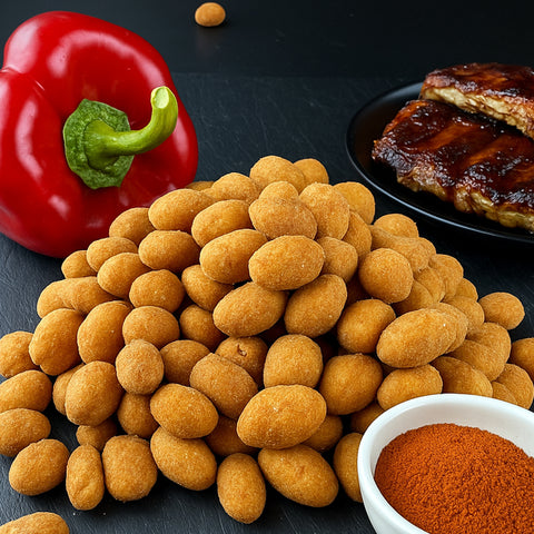 Kraukšķīgi zemesrieksti BBQ glazūrā