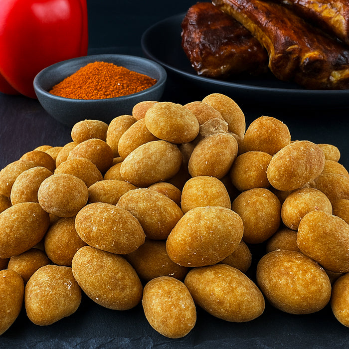 Kraukšķīgi zemesrieksti BBQ glazūrā