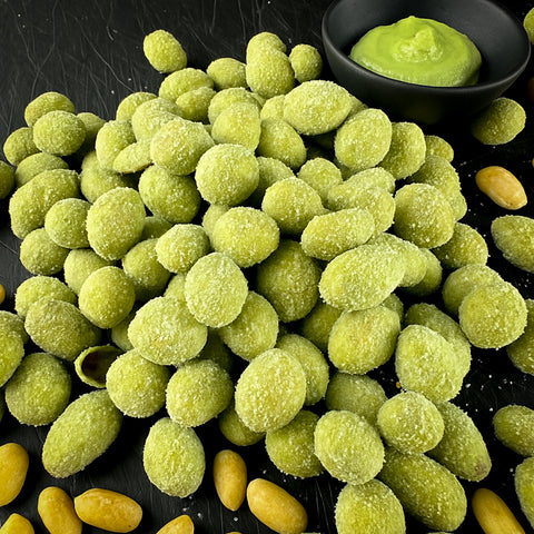 Kraukšķīgi zemesrieksti wasabi glazūrā