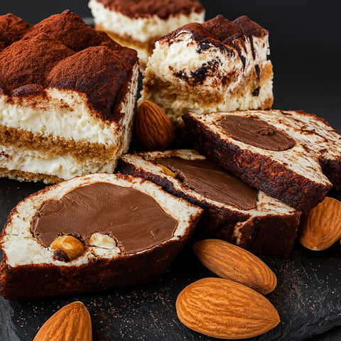 Tiramisu Lokum ar kakao un lazdu riekstiem