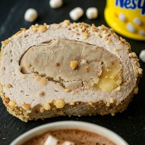 Lokum ar Nesquik kakao garšu, lazdu riekstiem un mandelēm