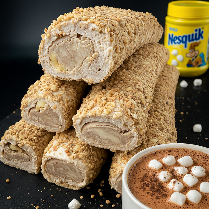 Lokum ar Nesquik kakao garšu, lazdu riekstiem un mandelēm