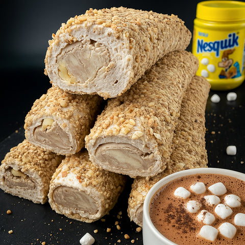 Lokum ar Nesquik kakao garšu, lazdu riekstiem un mandelēm