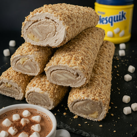 Lokum ar Nesquik kakao garšu, lazdu riekstiem un mandelēm