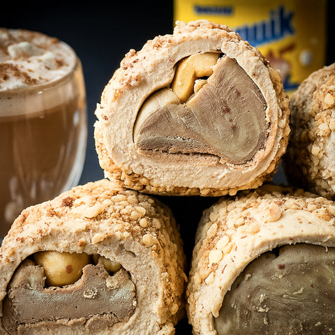 Lokum ar Nesquik kakao garšu, lazdu riekstiem un mandelēm