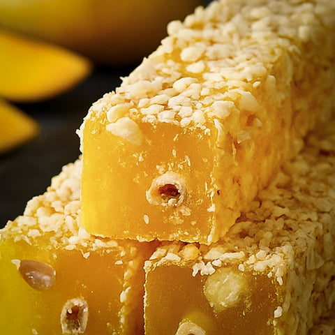 Lokums ar mango garšu un lazdu riekstiem