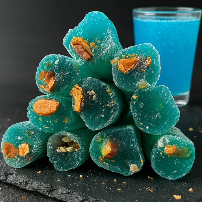 Pirkstiņi "Zilais apelsīns" ar aprikožu kauliņiem